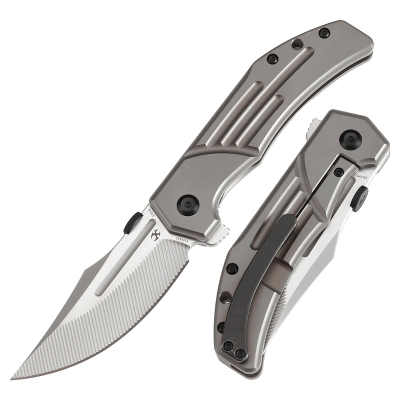KANSEPT Orion Limited-version KANSEPT Orion Flipper Bronze Anodized Titanium Handle (3.07''CPM S35VN with CNC Milling Blade) JB Stout Design -K1089A2