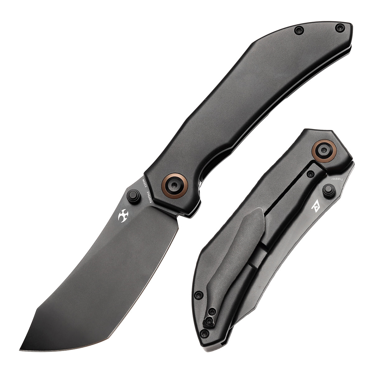 KANSEPT Tipper Thumb Stub Knife Bronze Anodized Titanium Handle