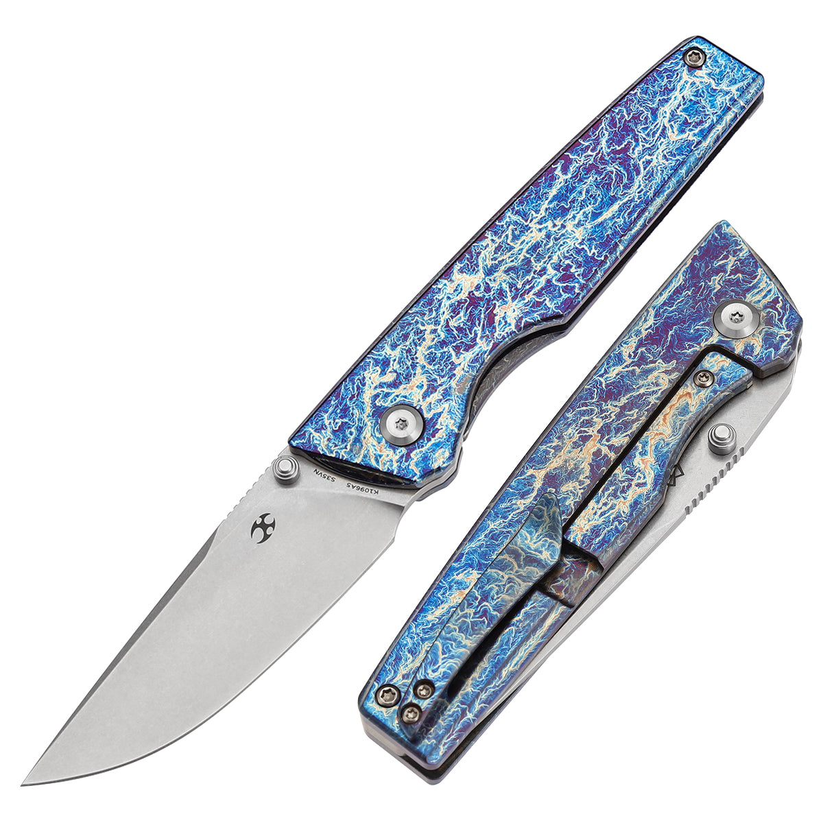 KANSEPT Chimera Thumb Stub Titanium with Lightning Strike Finish