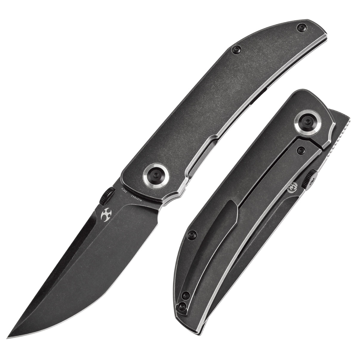 kankankanna② KANSEPT Tarkin Frame Lock Knife Blackwash Titanium Handle (3.36