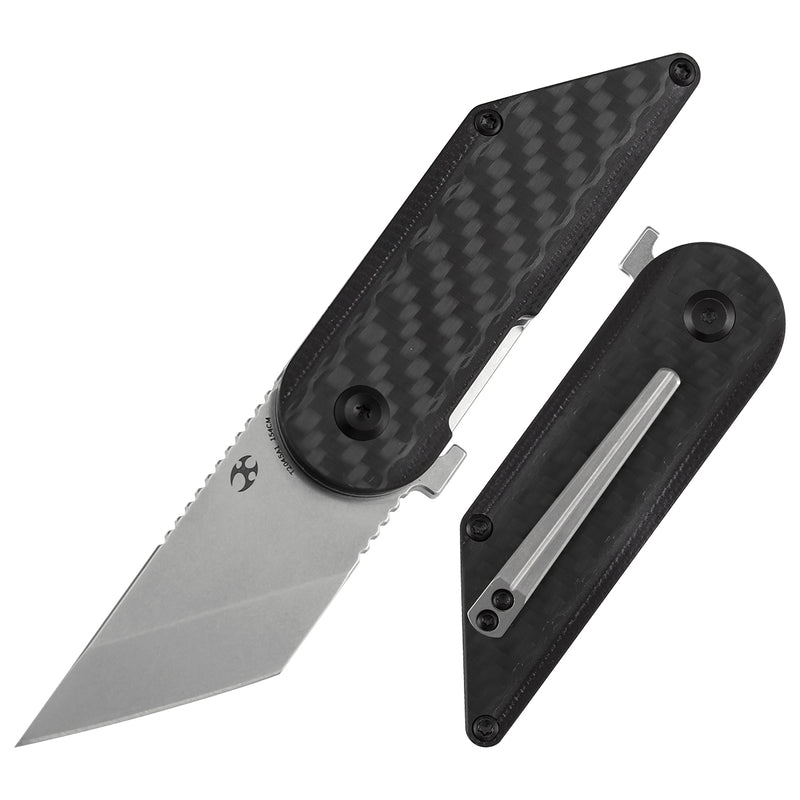 KANSEPT | Dash Liner Lock | Twill Carbon Fiber & G10 | 2.26" 154CM Blade | Pinkerton Knives | T2045A1