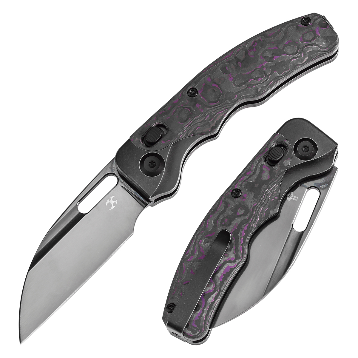 KANSEPT Vivid Cross Bar Lock Blackwashed Titanium with Purple Haze