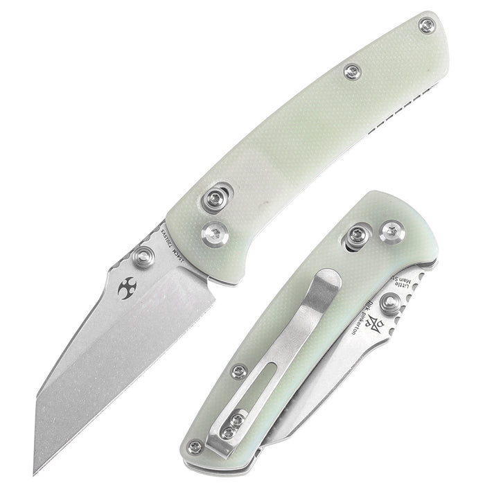 KANSEPT Little Main Street Cross Bar Lock Jade G10 Handle (2.26'' Stonewashed 154CM Blade) Dirk Pinkerton Design T2015V5