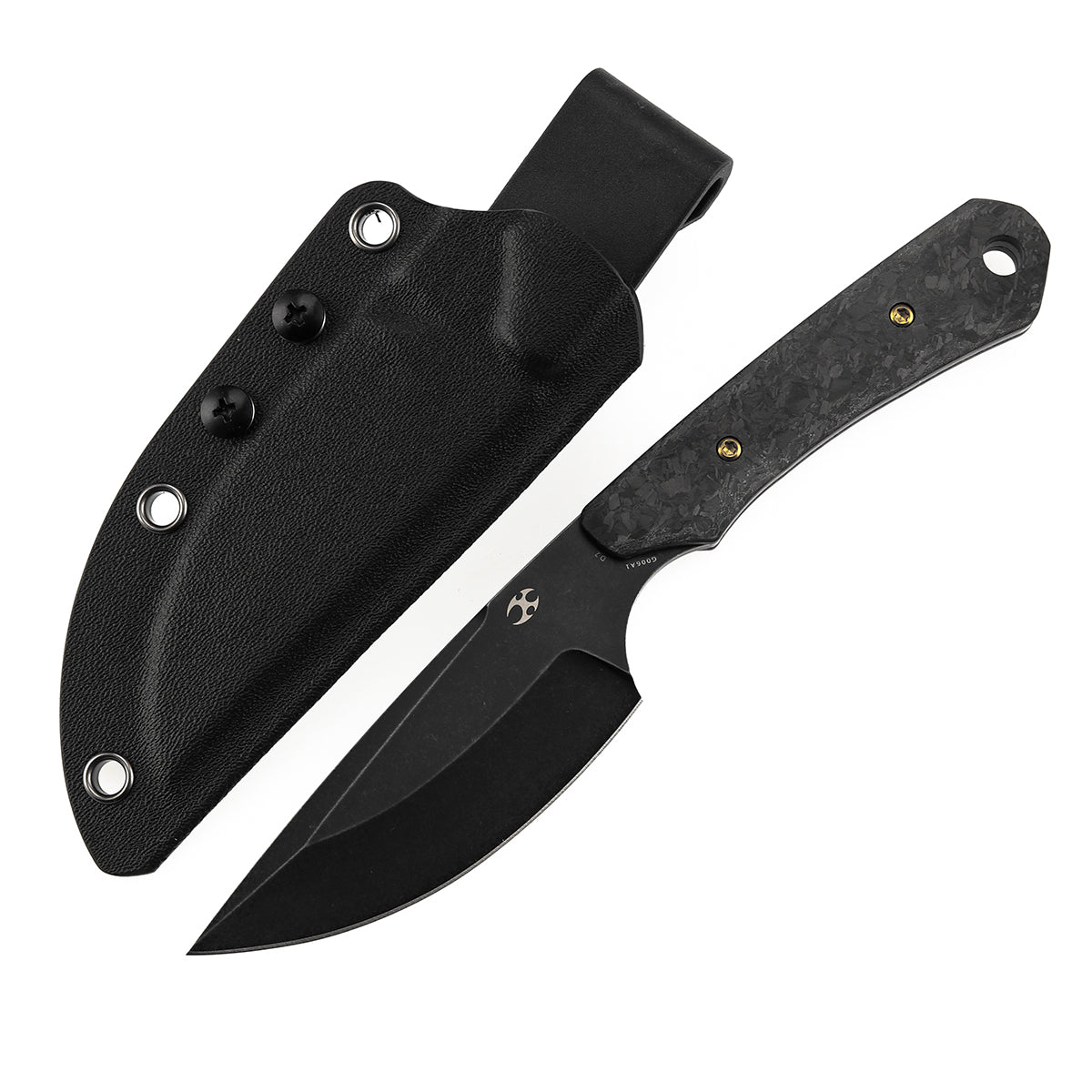 KANSEPT Flank Fixed Blade Shred Carbon Fiber Handle (3.69'' Black