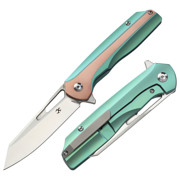 KANSEPT Shard Thumb Hole/Flipper  Knife Anodized Copper Handle (3.50'' CPM-S35VN Blade)Kim Ning Design-K1006A6