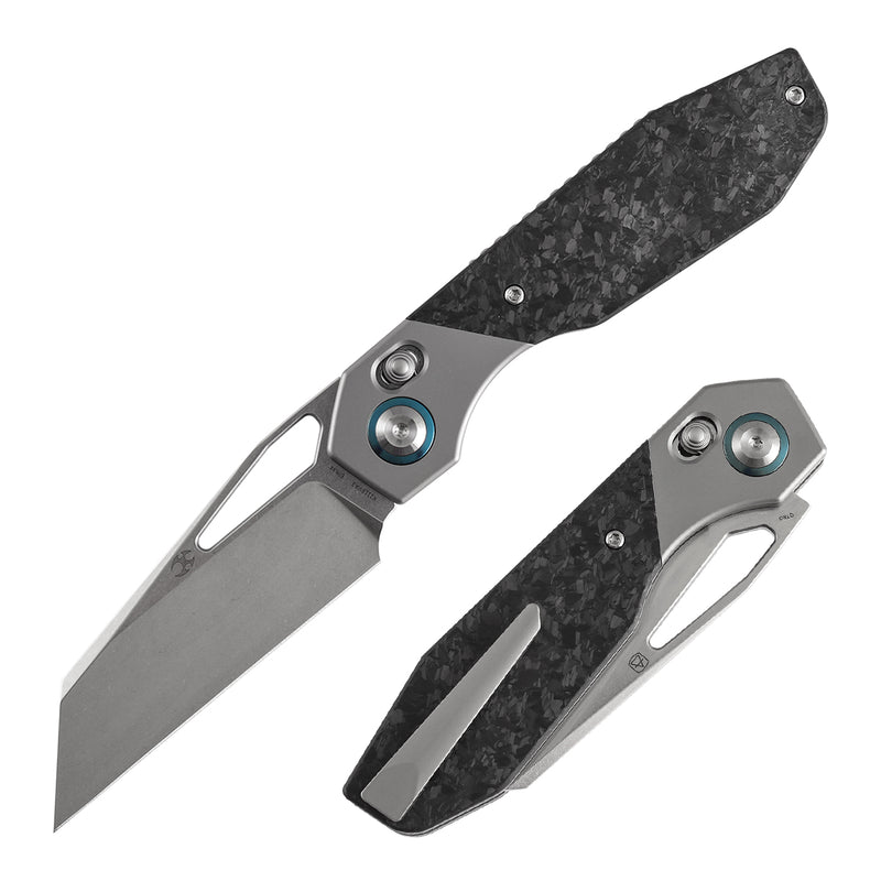 Kansept QTRO | Crossbar Lock | Ti&Carbon Fiber Inlay | 3.59" Elmax Blade | Luft Concepts Designed |K1118VA3