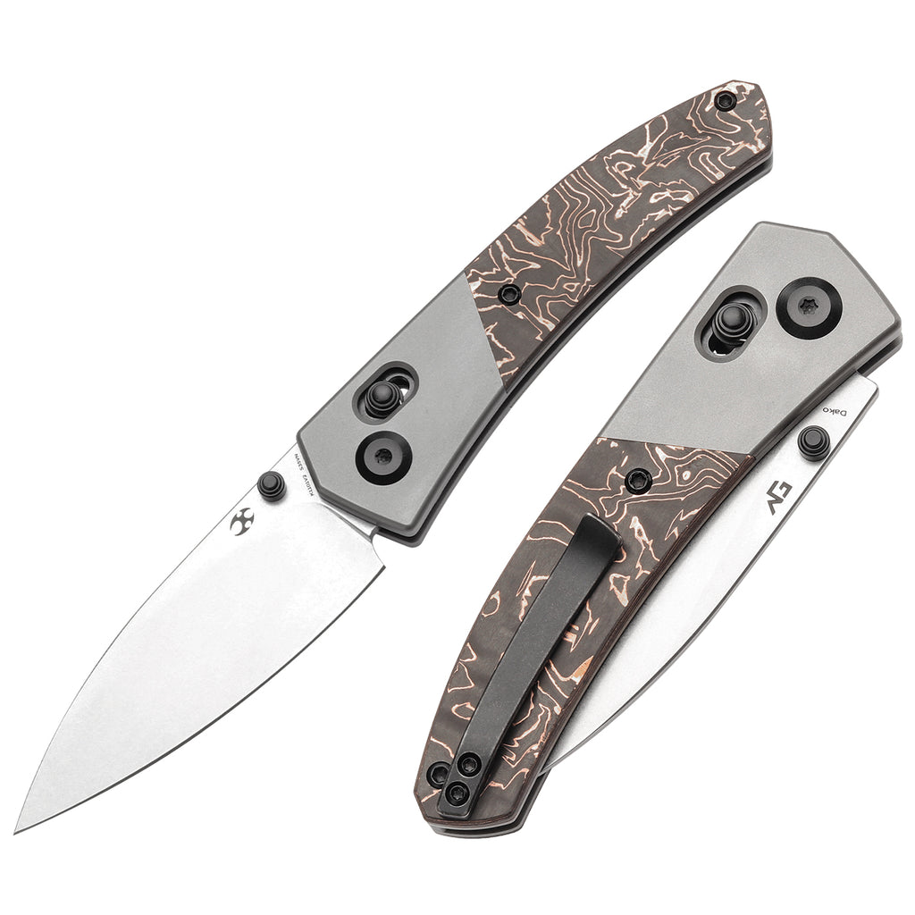 KANSEPT Dako Cross Bar Lock Stonewashed Titanium with Copper