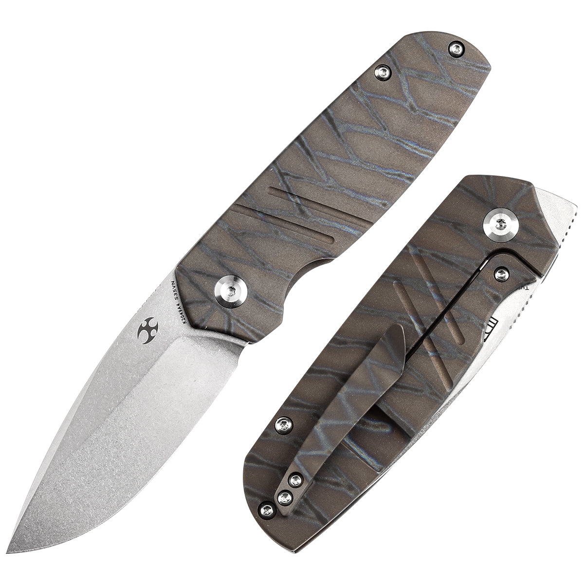KANSEPT Turaco K2049A4 Stonewashed CPM-S35VN Blade Tiger Stripe