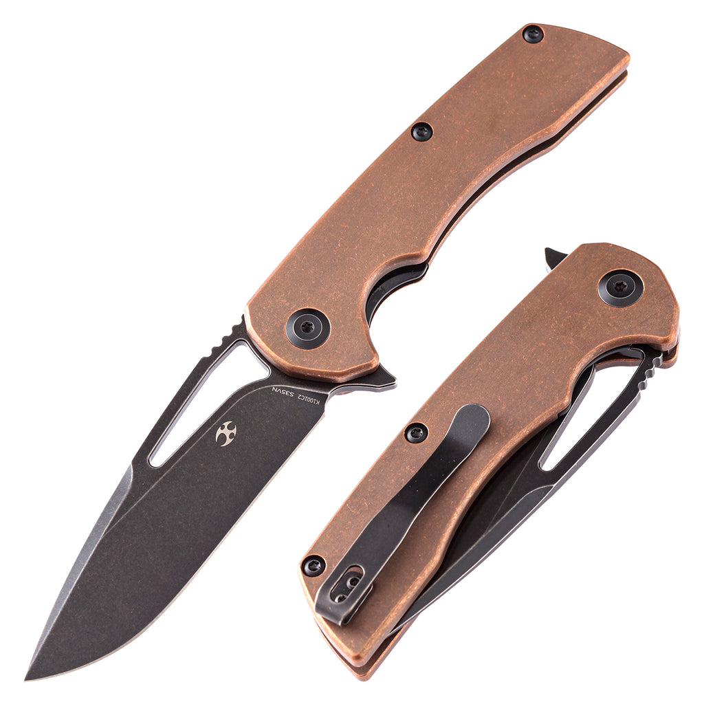 KANSEPT Kryo Thumb Hole Knife Anodized Copper Handle (3.58'' CPM
