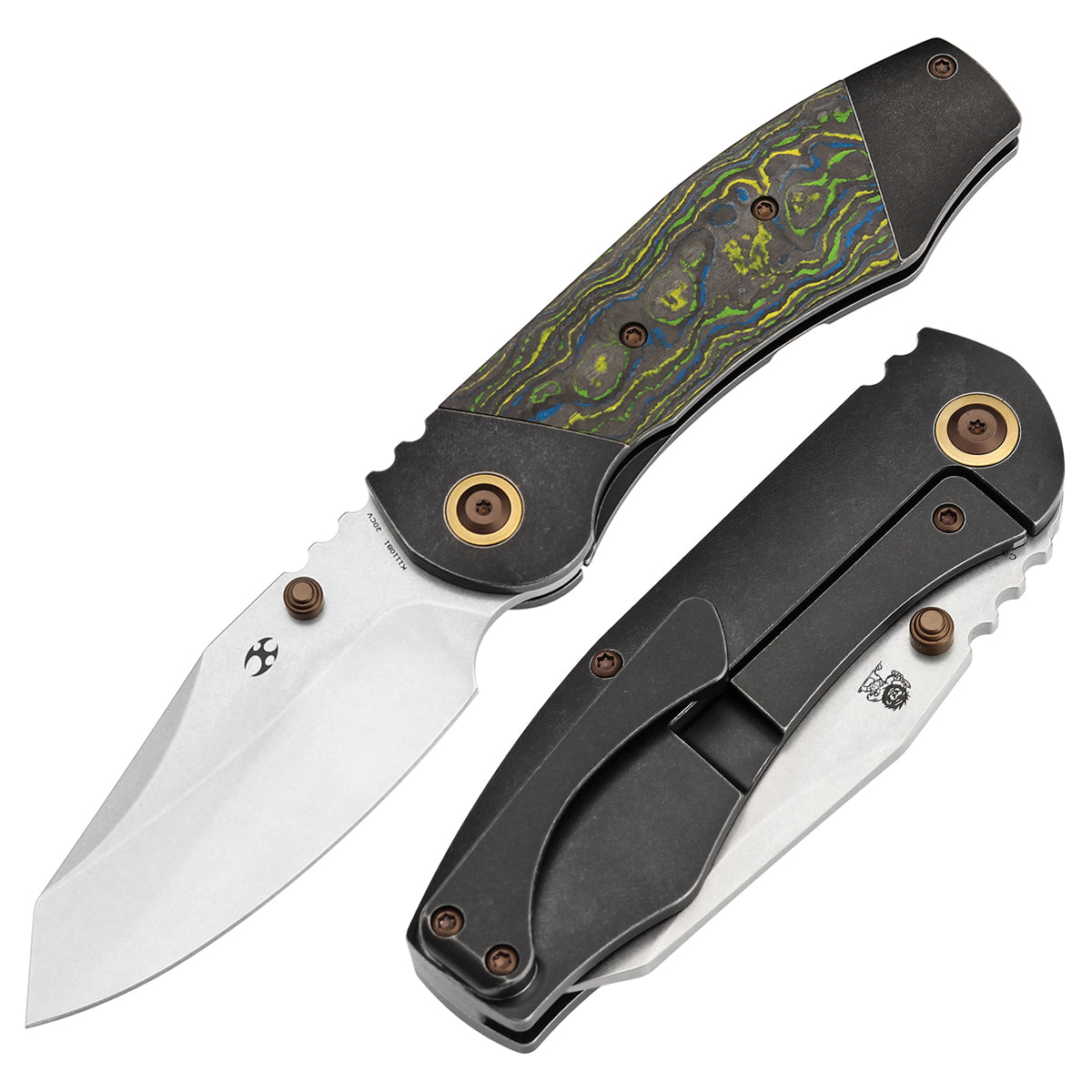 KANSEPT Caveman Thumb Stub Blackwash Titanium with Gecko