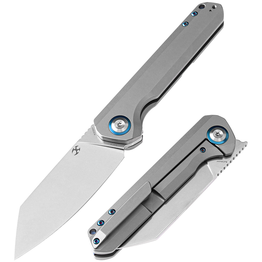 Bulldozer Front Flipper Plain Titanium Handle Kim Ning Design K1028A1