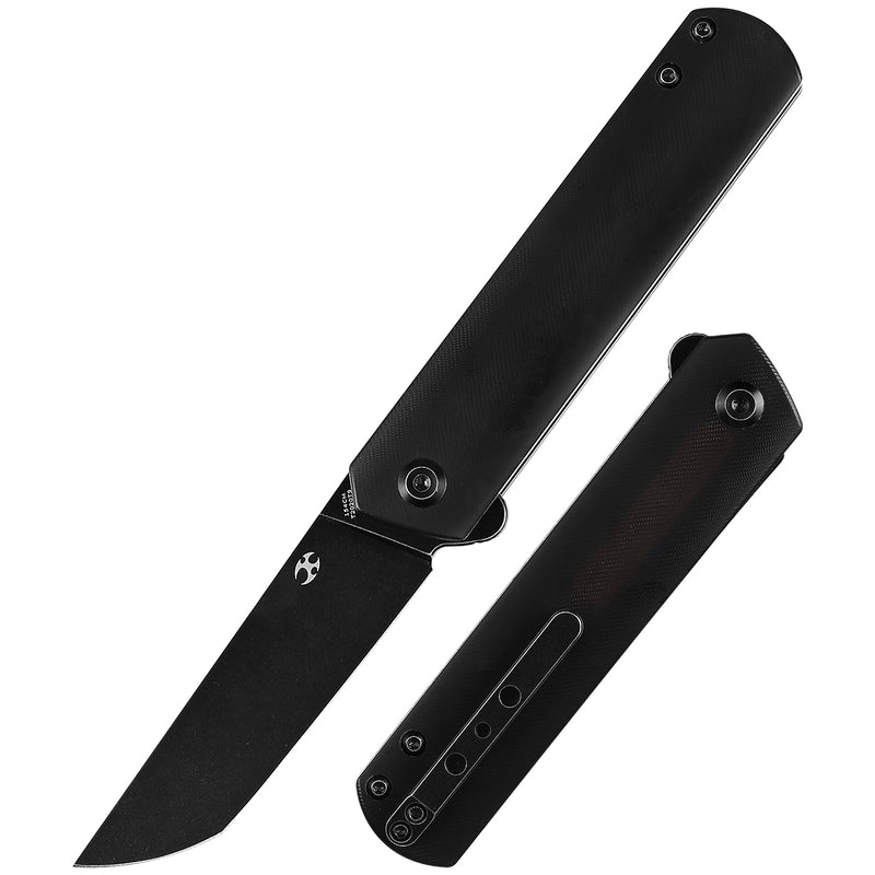 KANSEPT Foosa Slip Joint/Flipper Knife Yellow Acrylic Handle(3.06"154CM Blade) Rolf Helbig Design-T2020T9