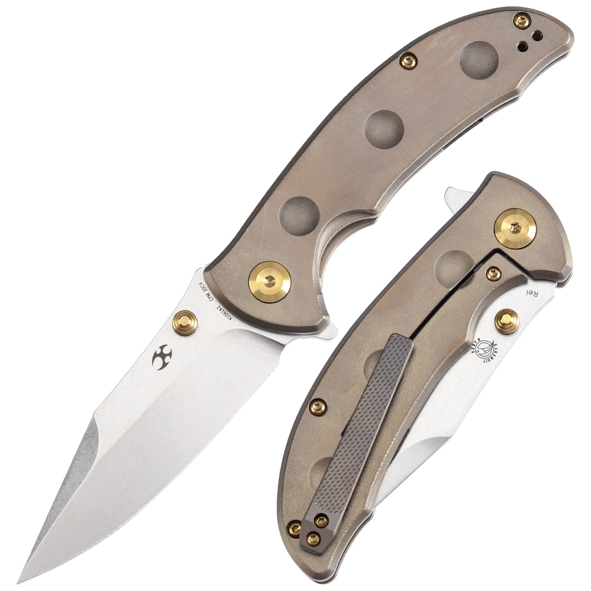 KANSEPT Rei Thumb Stub Flipper Orange Peel Bronze Anodized