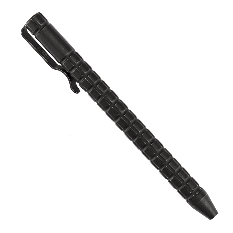 Kansept EDC Scavenger Bolt Action Blackwash Titanium Pen with Frag Pattern Designed by Kevin Passon-G013H4
