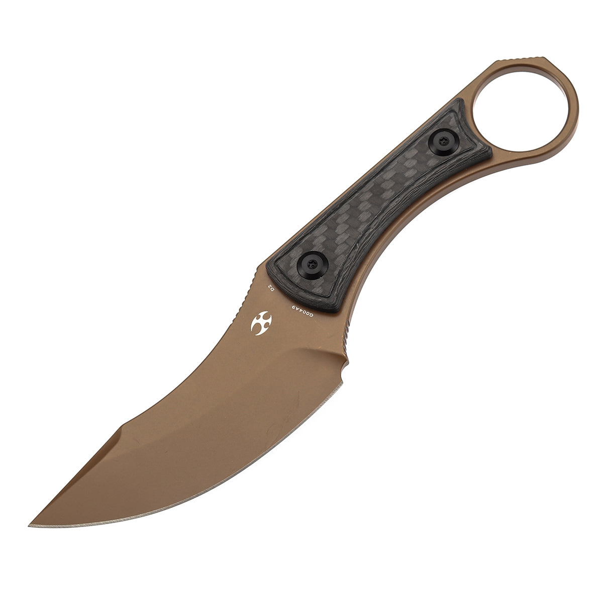 KANSEPT Niko Fixed Knife Twill Carbon Fiber Handle (3.54''Rose