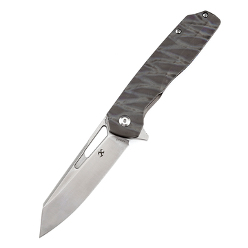 KANSEPT Shard K1006A15 Satin CPM-S35VN Blade Tiger Stripe Flamed Titanium Handle With Kim Ning Design