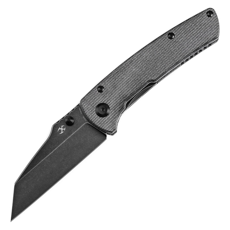 KANSEPT Main Street Thumb Stubs Black Micarta Handle (3.36'' 154CM Blade) Dirk Pinkerton Design-T1015E4