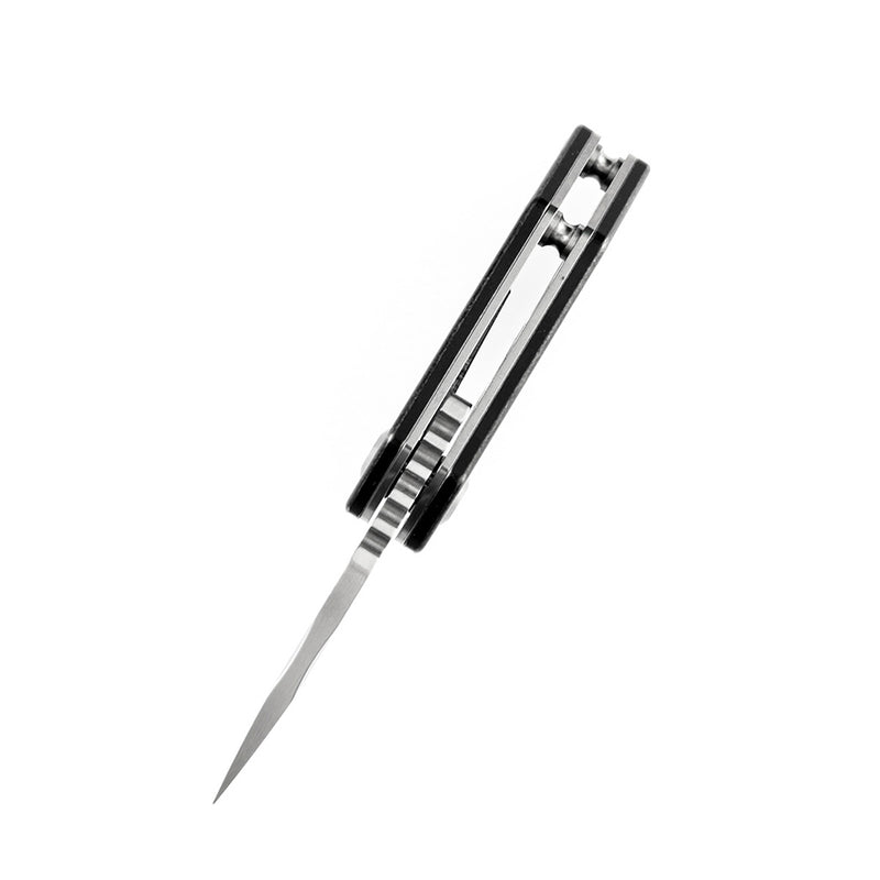 KANSEPT RIO Flipper Knife Black Titanium Handle (1.56'' M390 Blade)4T5 Design-K3044A1