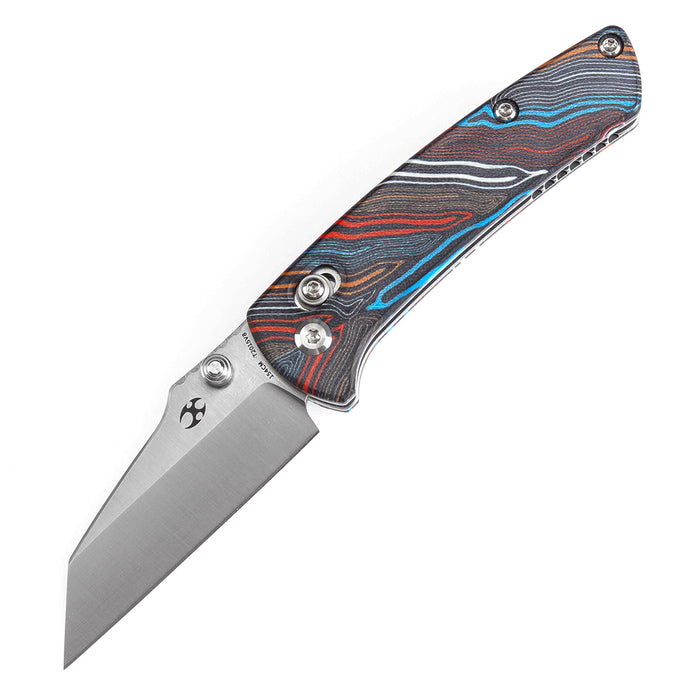 KANSEPT Little Main Street Cross Bar Lock Multi-colored G-mascus G10 Handle (2.26'' Satin 154CM Blade) Dirk Pinkerton Design T2015V8