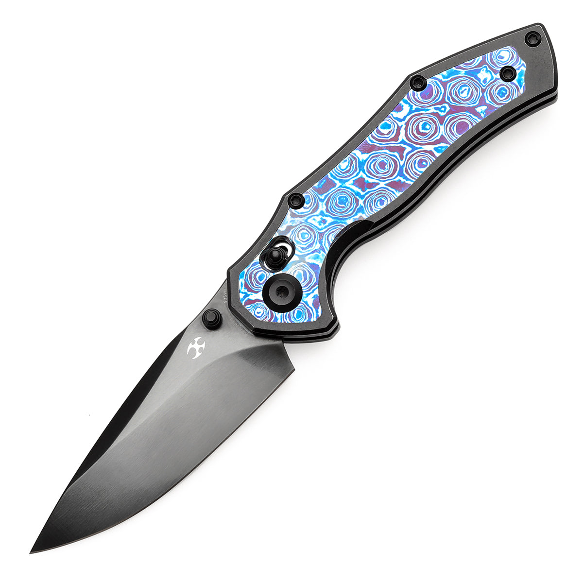 【kan】 KANSEPT Apollo Cross Bar Lock Blackwash Titanium with Timascus