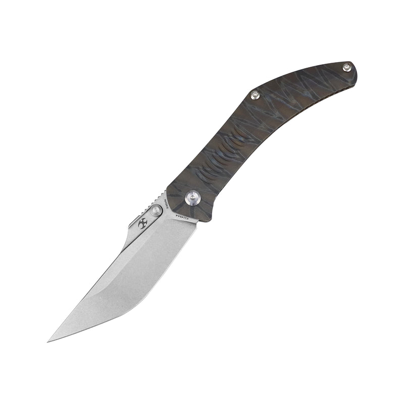 Navaja | Frame Lock | Tiger Stripe Flamed Titanium | 3.61" CPM S35VN | Pinkerton Knives | K1149A4