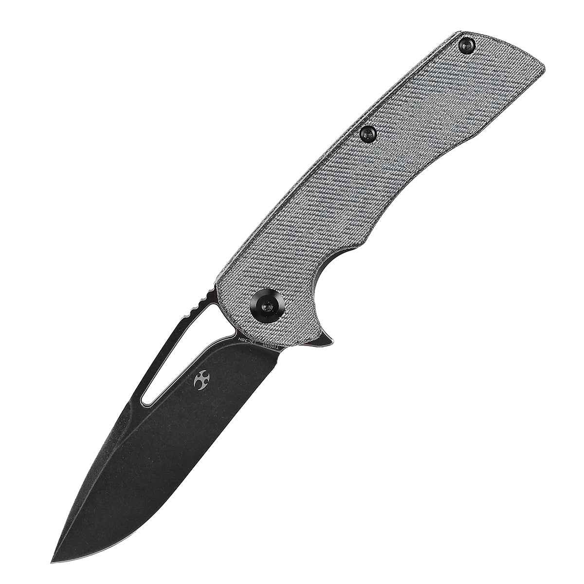 KANSEPT Kryo Thumb Hole/Flipper Knife Denim Micarta Handle (3.58