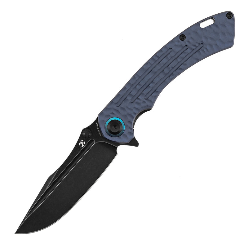 Kansept Pretatout | Purple Aluminum with Rock Texture | 3.56" CPM S35VN Blade | Kmaxrom Design | K1032A6