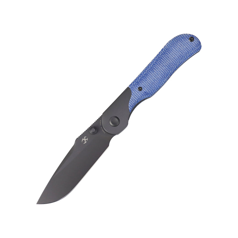 Lichen | Bolster Lock | Blue Micarta | 3.02" 154CM | Derek Sharon | T2091A2