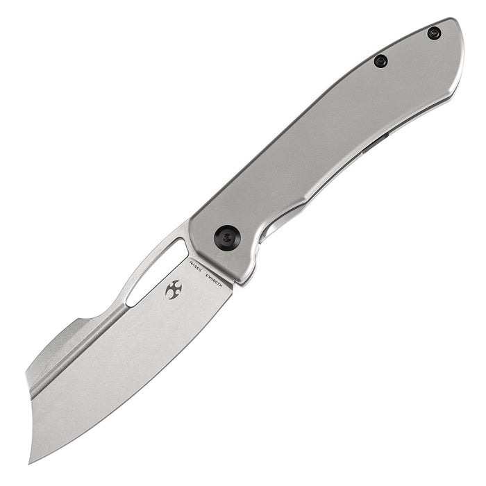 KANSEPT Cybin Thumb Hole Bead Blasted Titanium Handle (3.29''CPM S35VN Blade ) Edgy Bladeworks Design -K1080A3