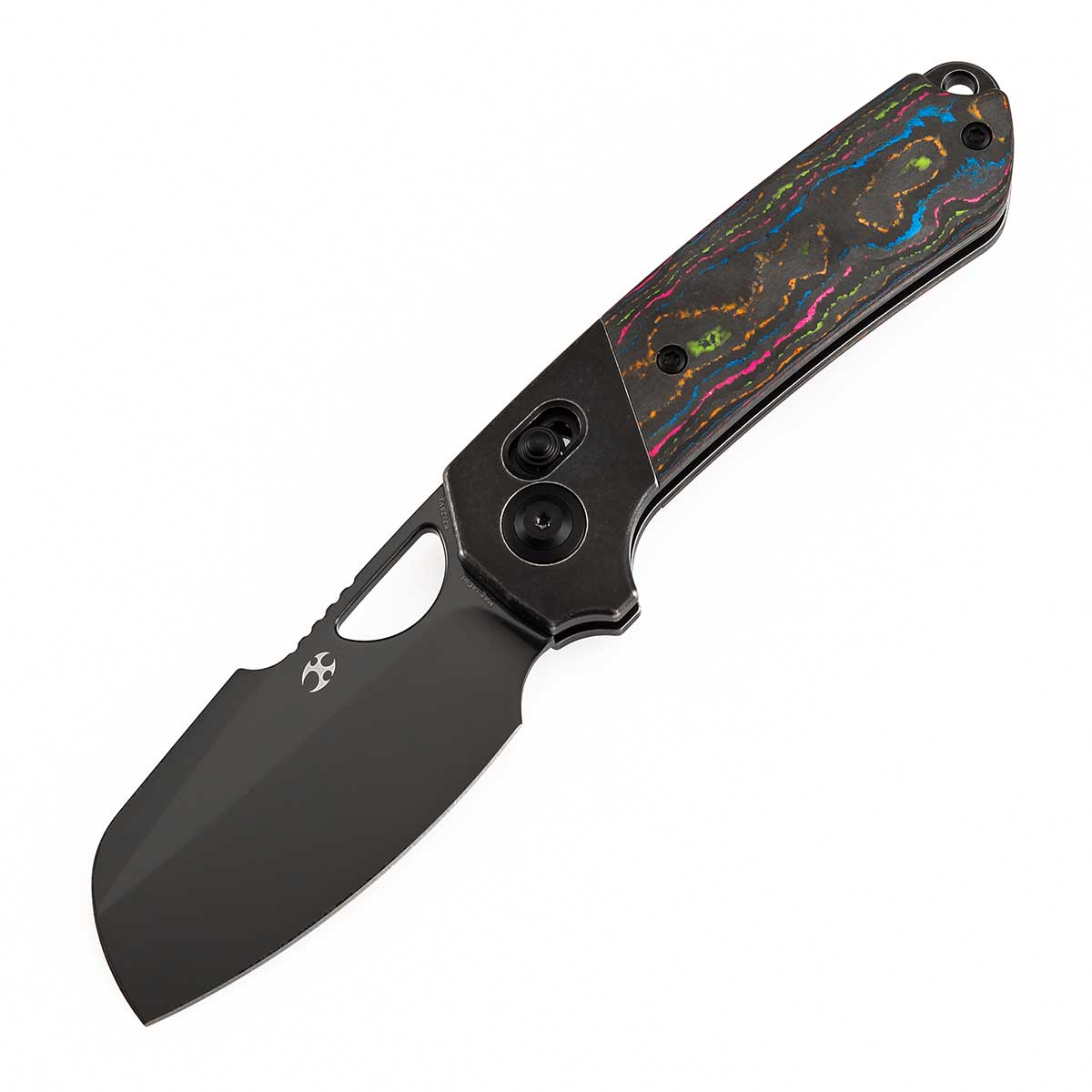 KANSEPT Nahual Crossbar Lock Knife Blackwash Titanium with 80S