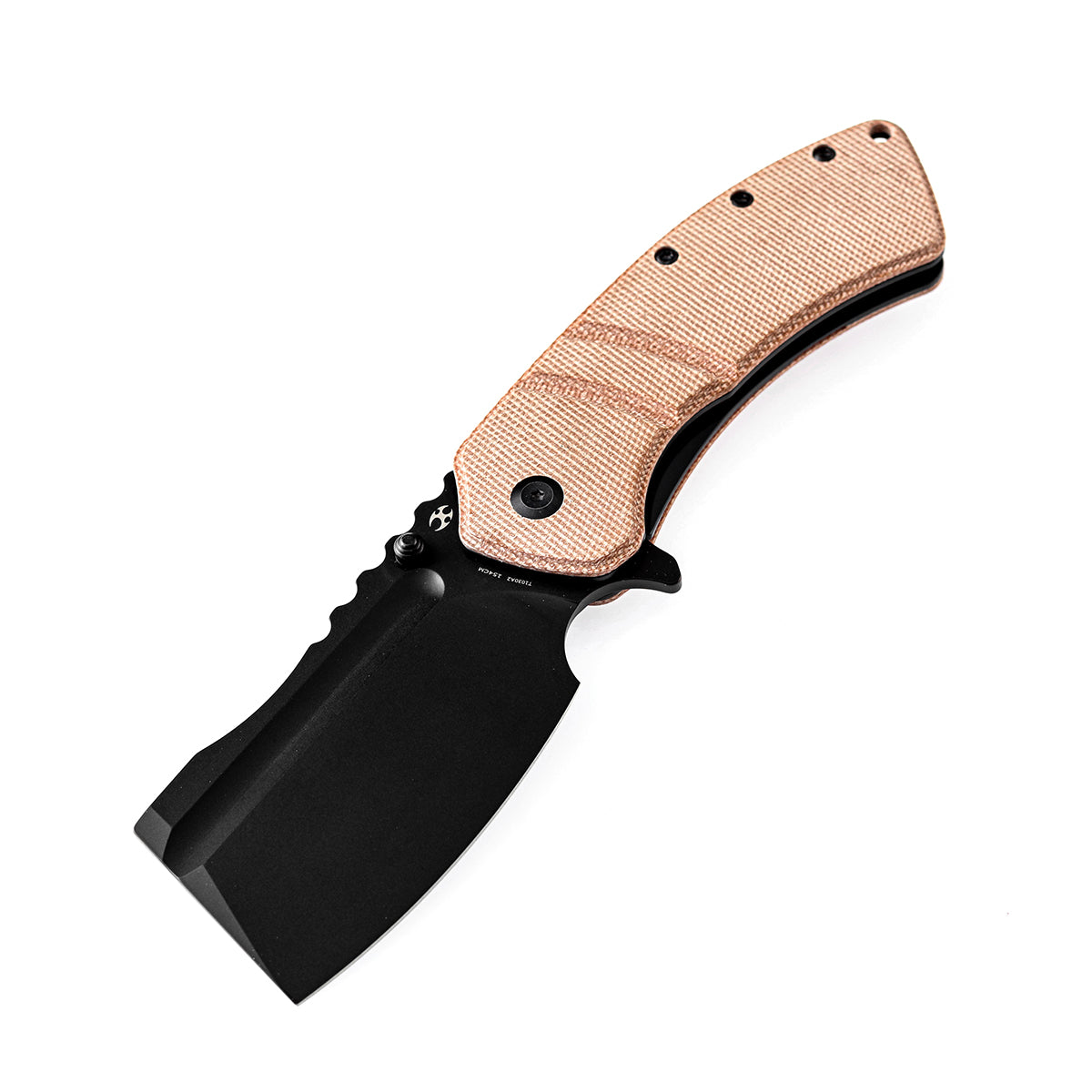 KANSEPT Thumb Stub XL Korvid Brown Micarta Handle (3.55'' 154CM