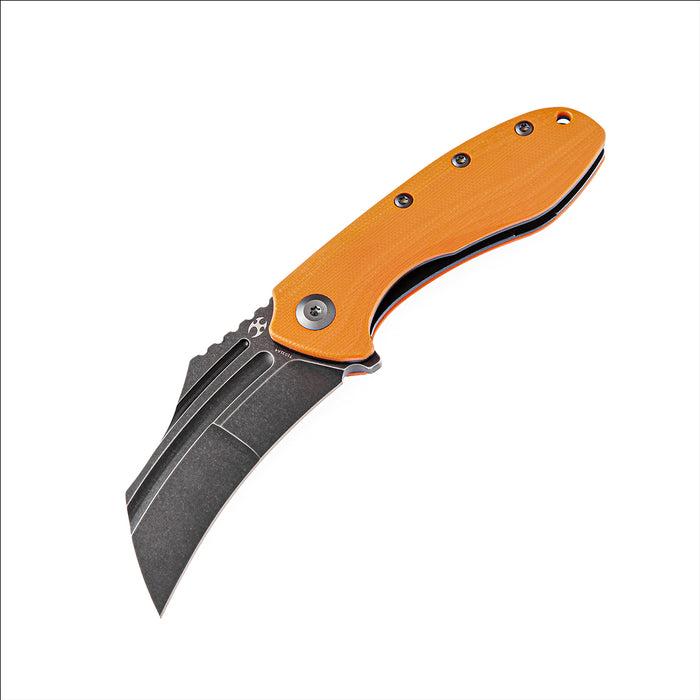 KTC3 T1031A4 Black TiCn Coated 154CM Blade Orange G10 Handle with Koch Tools Design