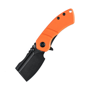 KANSEPT Korvid M Thumb Studs/Flipper Knife Orange G10 Handle (2.45'‘ Black 154CM Blade ) Koch Tools Design-T2030A7