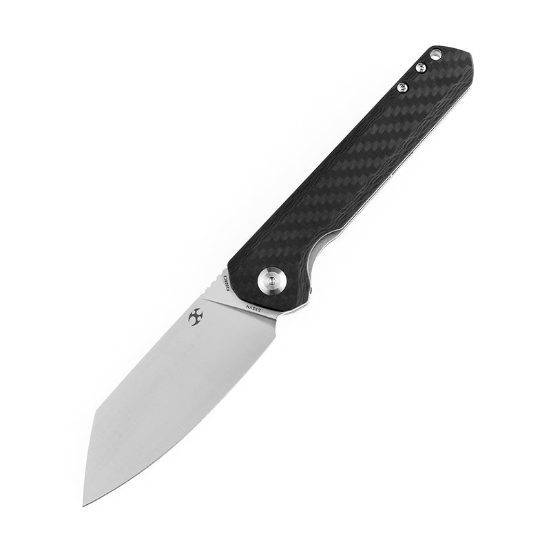 KANSEPT Bulldozer Front Flipper Twill Carbon Fiber Handle ( 3.56" CPM-S35VN )with Kim Ning Design-K1028C2