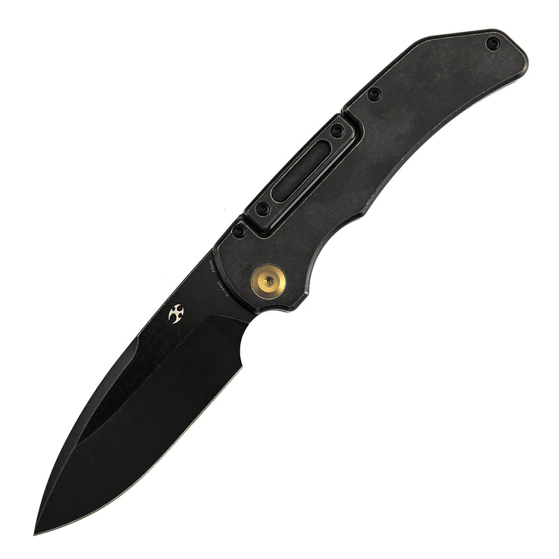 KANSEPT | Hazard | Bali Lock | Blackwash Titanium Handle | 3.63" CPM S35VN | Steven Dunnuck Designed | K1104H3