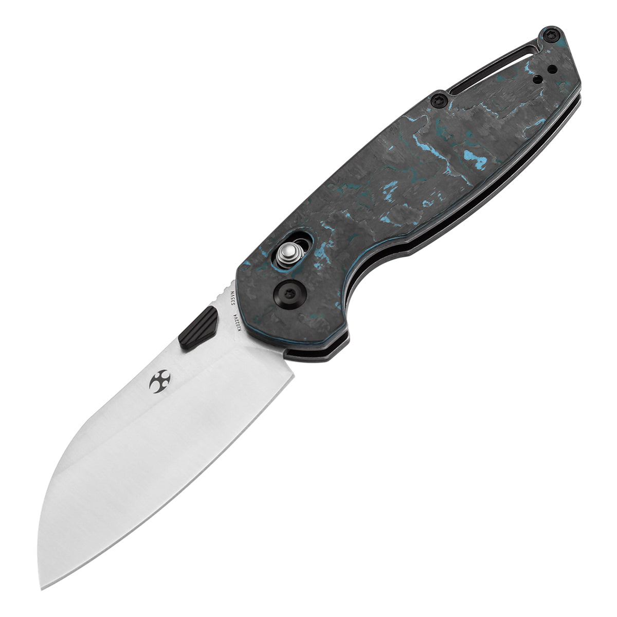 KANSEPT Model 6 Crossbar Lock Knife Arctic Storm Carbon Fiber