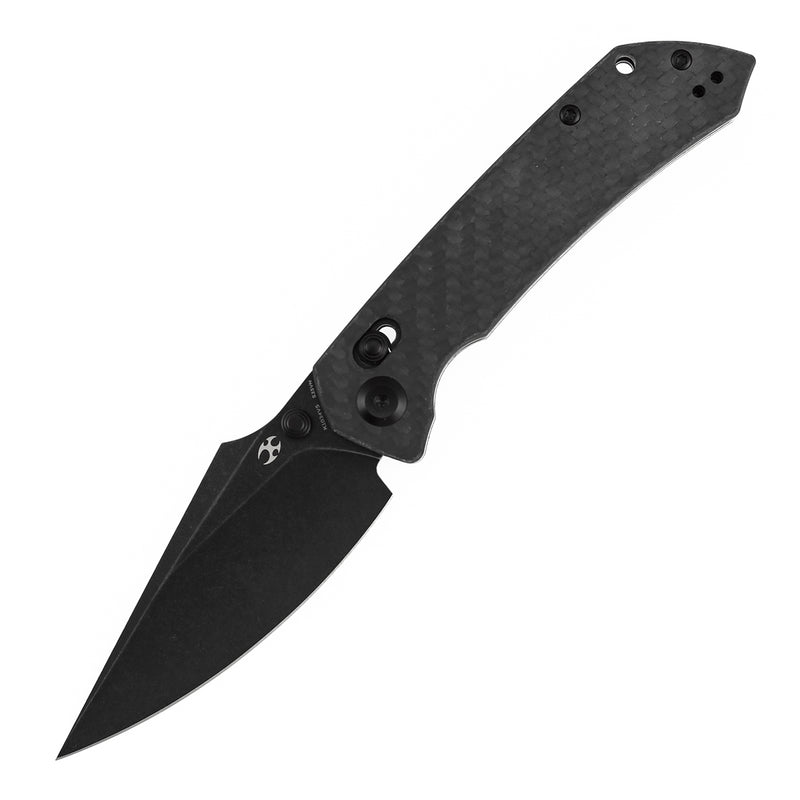 KANSEPT Fenrir Crossbar Lock Knife Twill Cabrbon Fiber Handle (3.48'' CPM S35VN Blade) Greg Schob Design - K1034V5