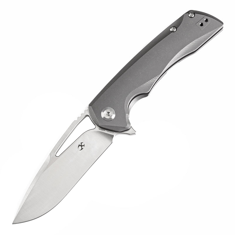 KANSEPT KRYO Thumb Hole Micro Milling Titanium Handle (3.58" CPM S35VN Blade) Kim Ning Design-K1001A7