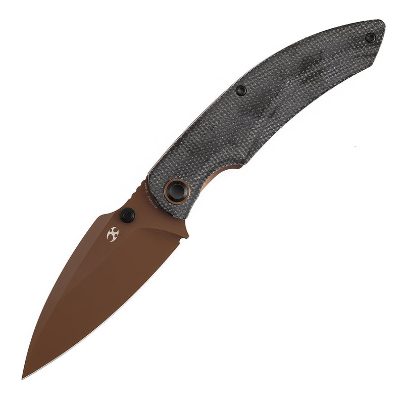 Kansept Falk | Thumb Stud | Black Micarta | 3.31" Elmax Blade | Cédric Destombes Designed | K1142A3