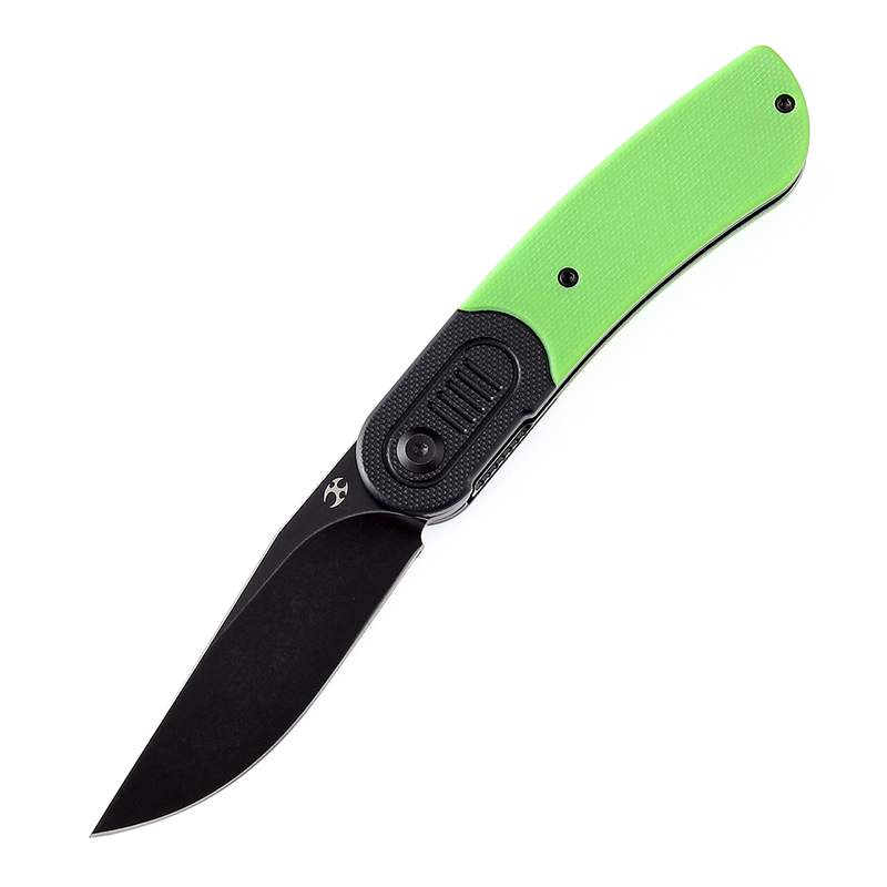 KANSEPT Reverie T2025B2 Black Stonewashed 154CM Blade Black and Green G10 Handle Design by Justin Lundquist