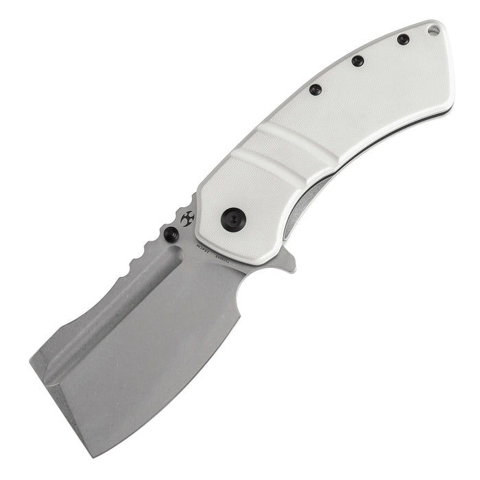 KANSEPT XL Korvid Flipper Knife White G10 Handle (3.55'' 154CM Blade) Koch Tools Design-T1030A9