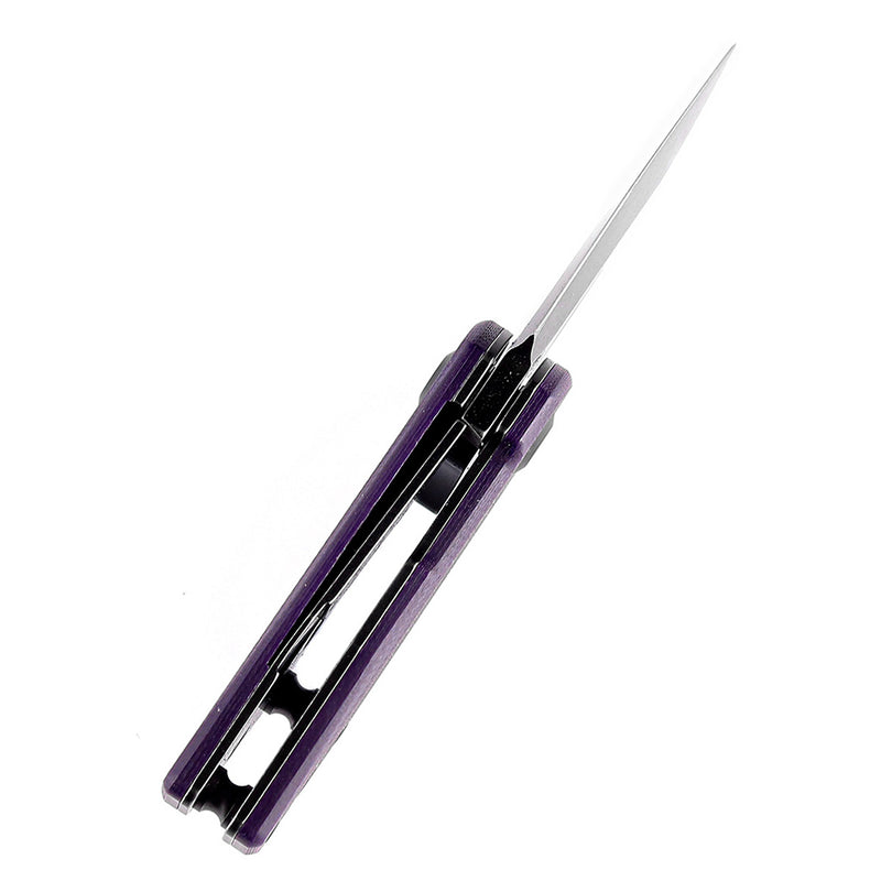 KANSEPT RIO Flipper Knife Purple G10 Handle (1.56'' M390 Blade)4T5 Design-K3044A5