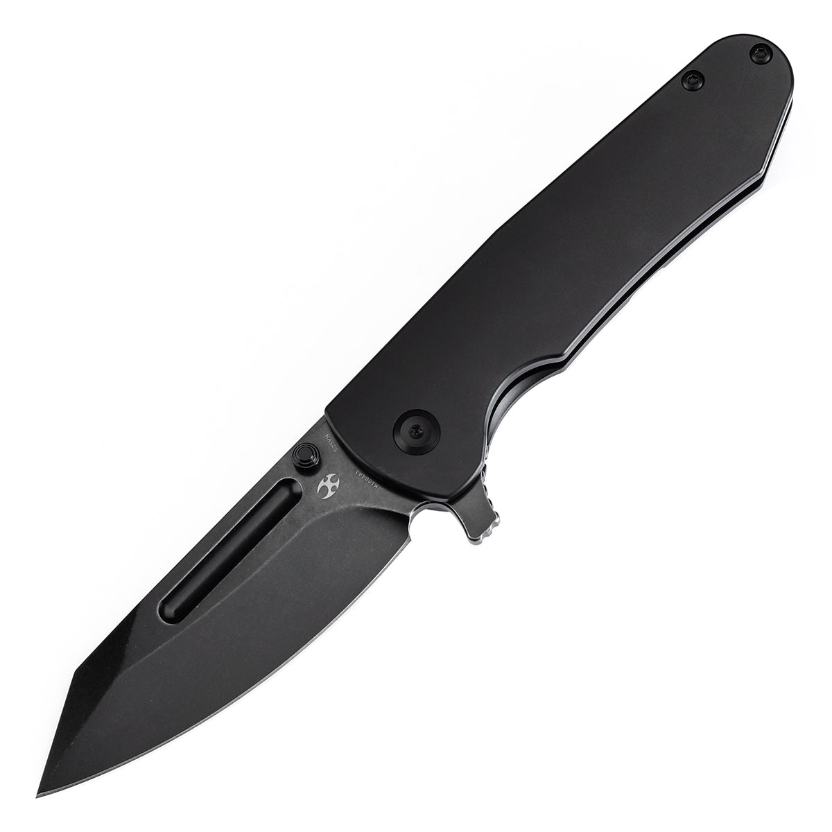 KANSEPT Superhawk Flipper Knife Black Anodized Titanium Handle