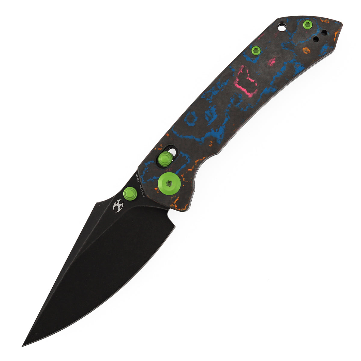 KANSEPT Fenrir Crossbar Lock Knife 80S Camo Carbon Fiber Handle