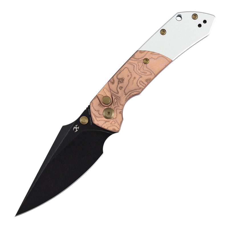 Kansept Fenrir | G-10 with Copper Foil | 3.45'' 154CM Blade | Sparrow Knife Design | T1034B2