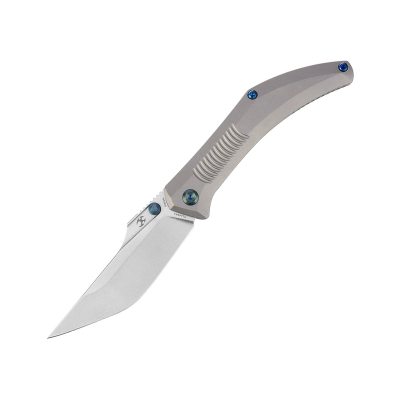 Navaja | Frame Lock | Stonewashed Titanium | 3.61" CPM S35VN | Pinkerton Knives | K1149A1