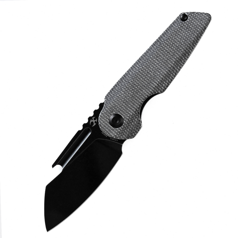 KANSEPT Rafe Flipper Knife Black Micarta Handle (2.6''  CPM-S35VN Blade) 4T5 Design-K2048A2