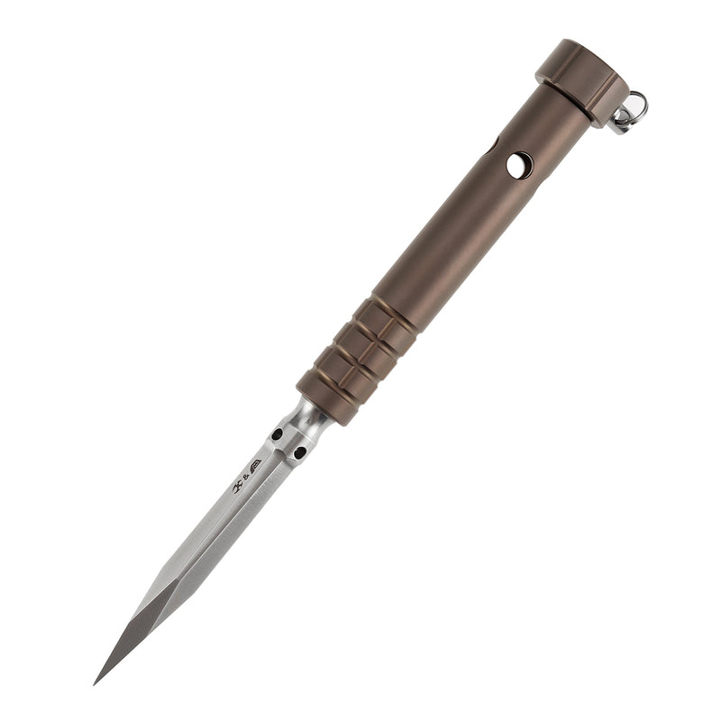 Kansept EDC Tool Stiletto G005A9 5CR13 Blade & Bronze Anodized Titanium Handle Designed by Marco Panella