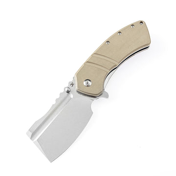 KANSEPT XL Korvid Thumb Studs/ Flipper Light Sand G10 Handle(3.55'' 154CM Blade)Koch Tools Design-T1030A5