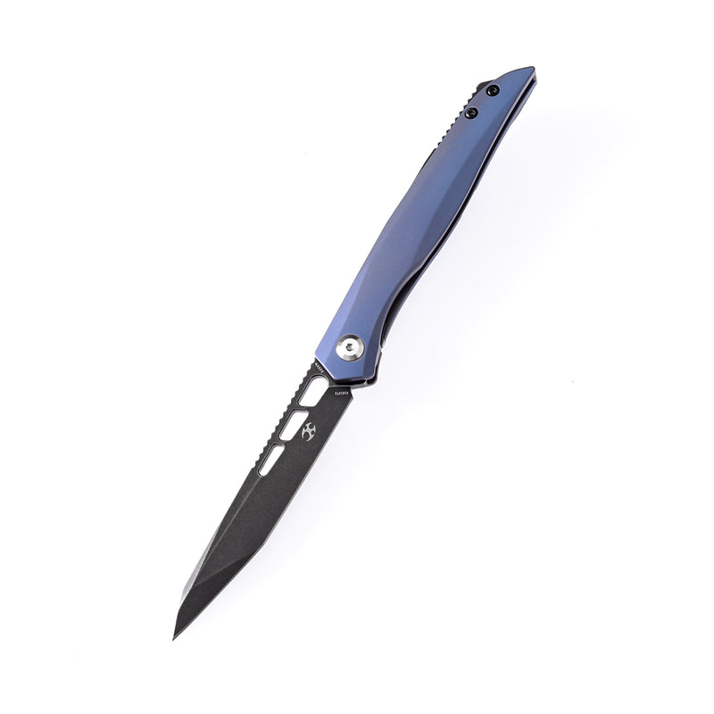 KANSEPT Lucky Star K1013T2  CPM-S35VN  Blade Blue Anodized Titanium Handle with MaxTkachuk Design